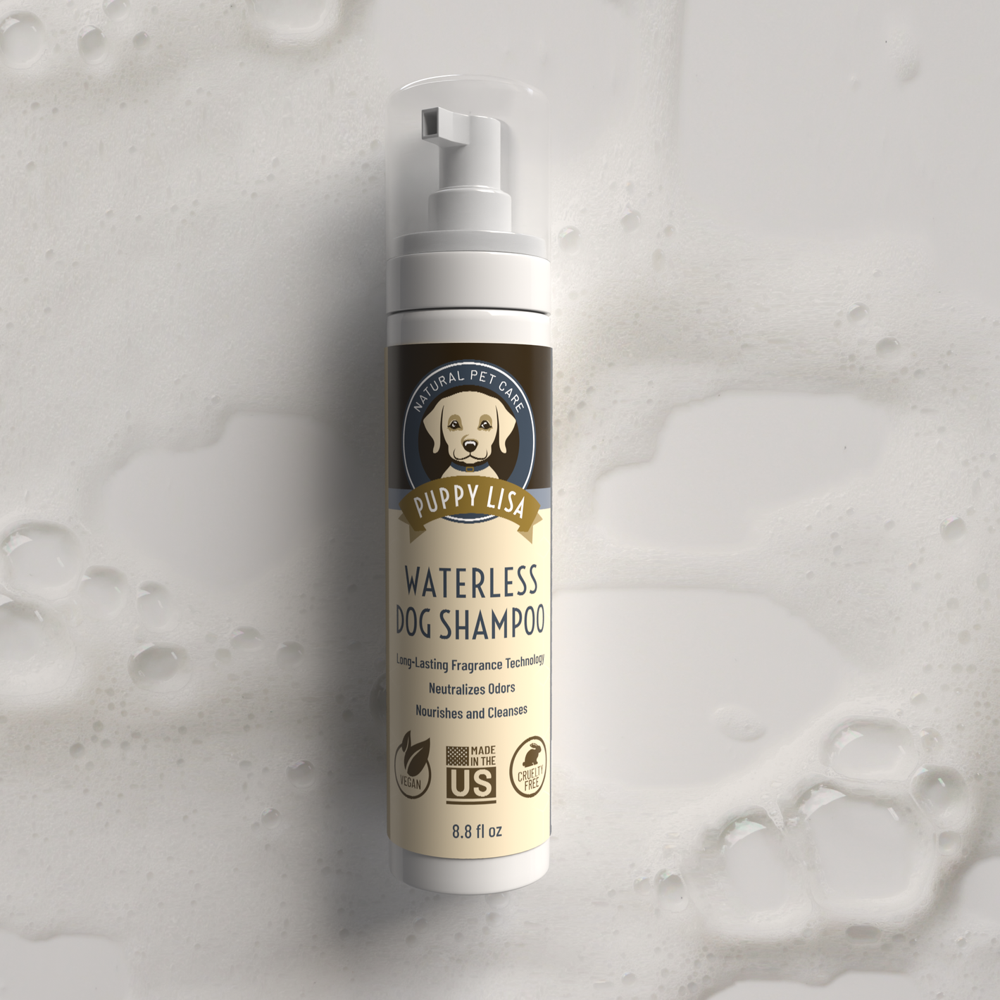 All Natural Waterless Shampoo For Dogs Made in the US Puppy Lisa