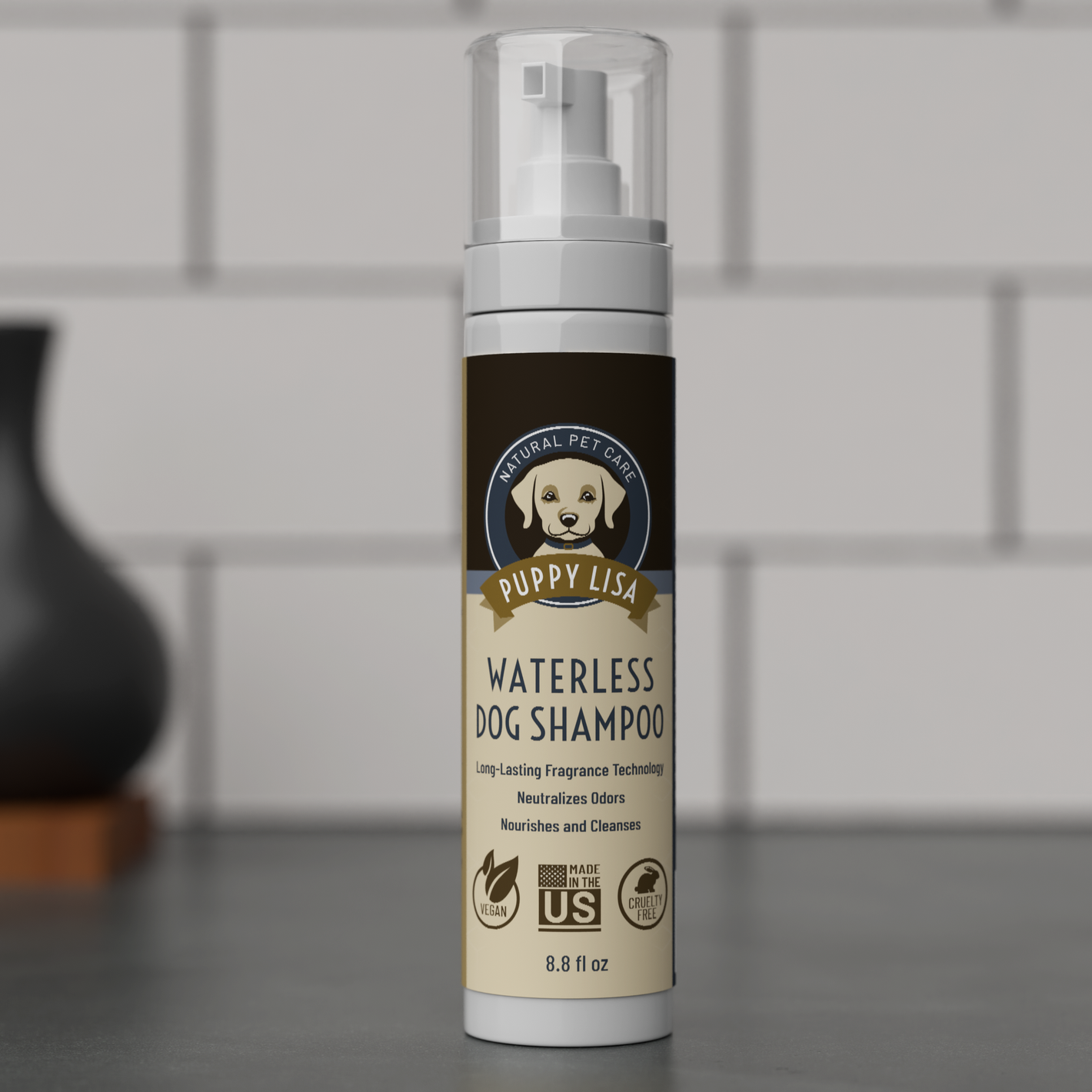 All Natural Waterless Shampoo For Dogs Made in the US Puppy Lisa
